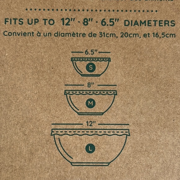 stainless steel & matte Ink blue 1.5, 3 & 5 quart set of 3 bowls-NWT - Picture 11 of 16